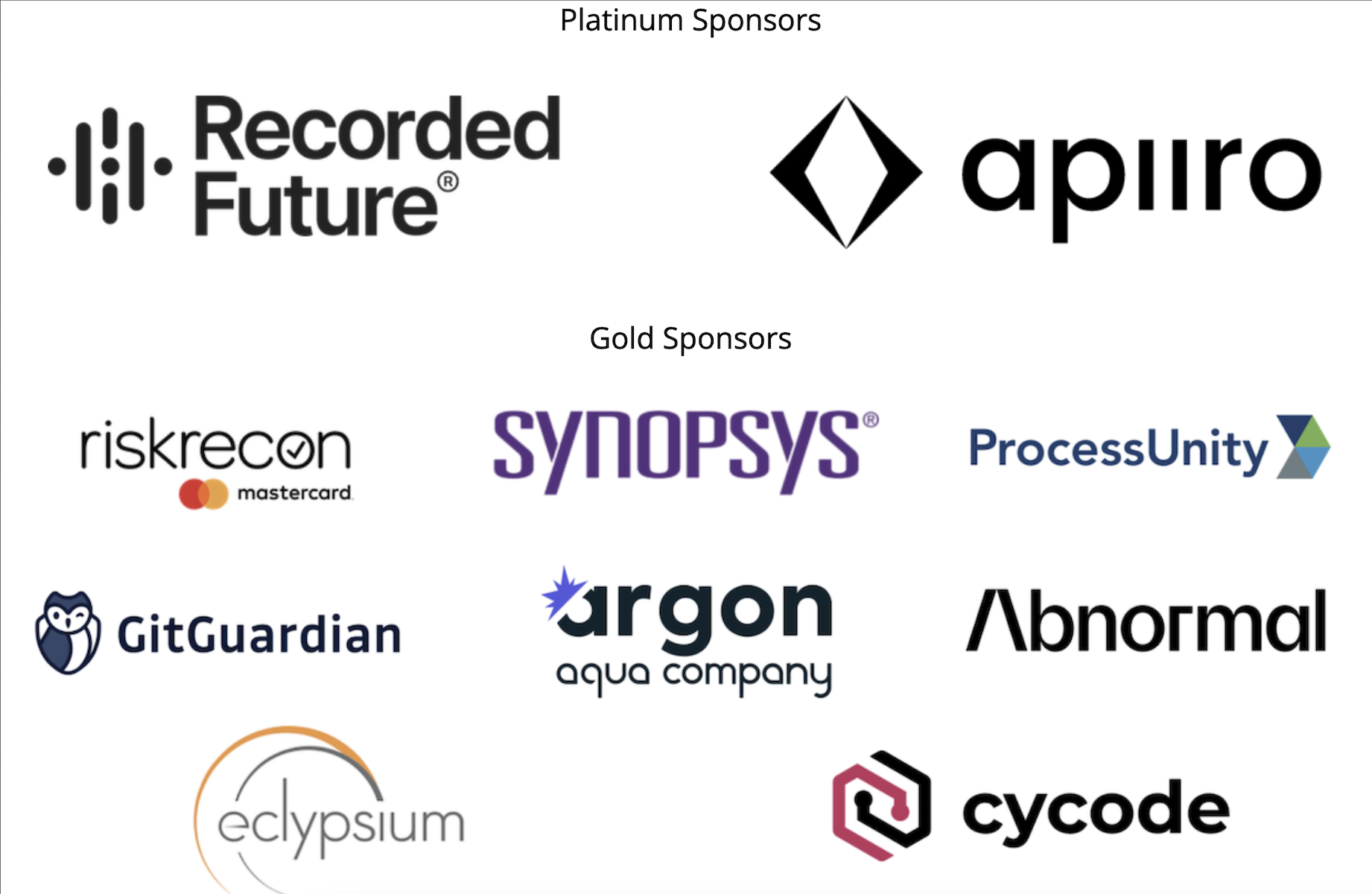 Supply Chain Security Summit Sponsors